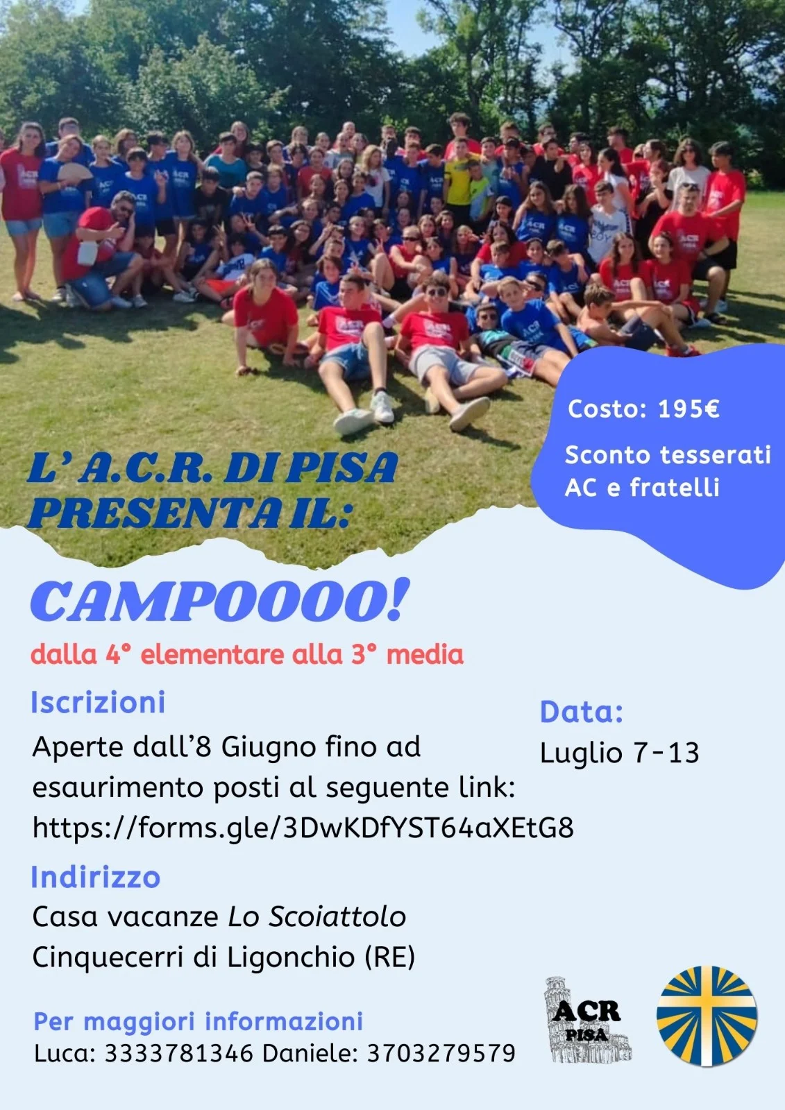 Locandina: Campo scuola ACR diocesano 2024
