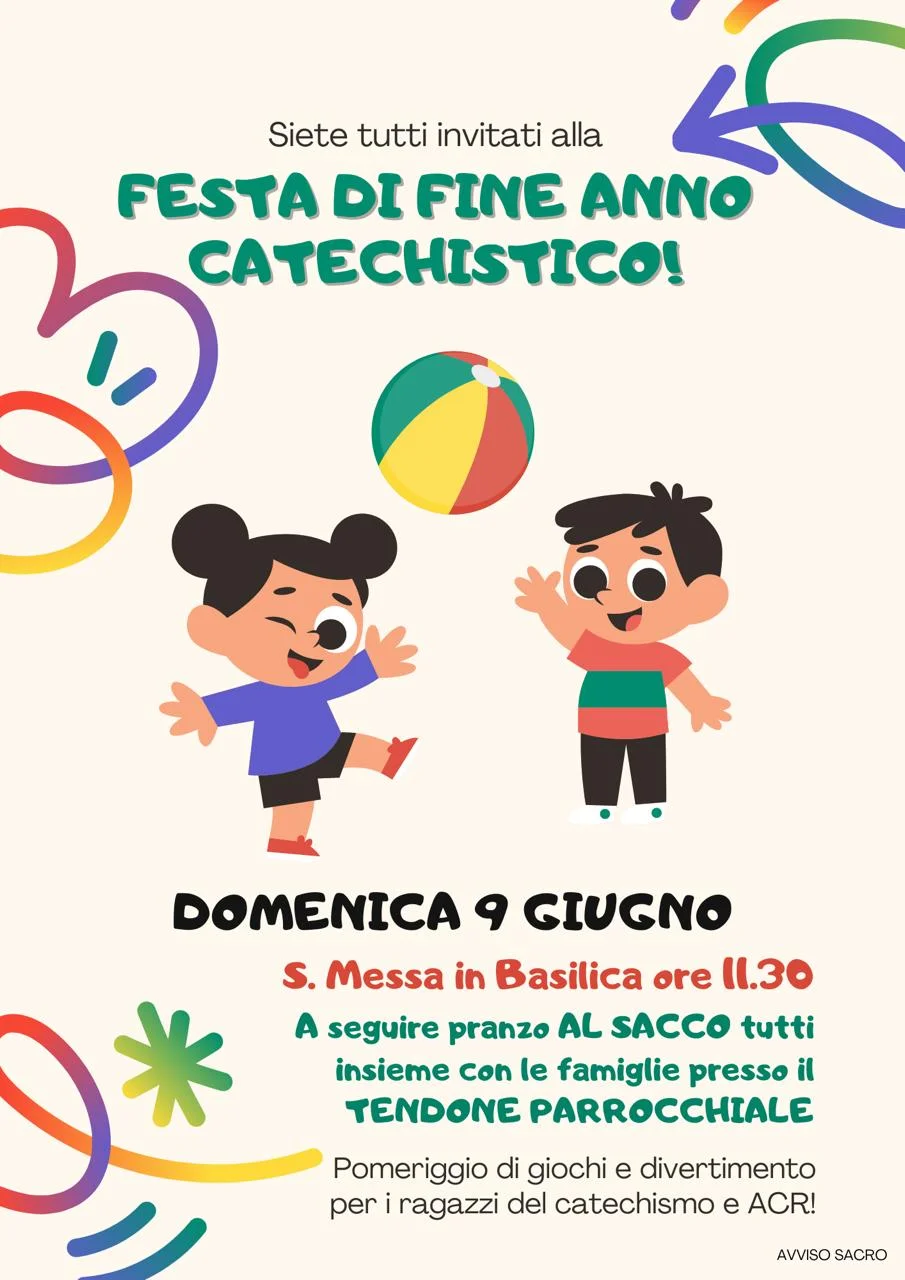 Locandina: Festa di fine anno catechistico