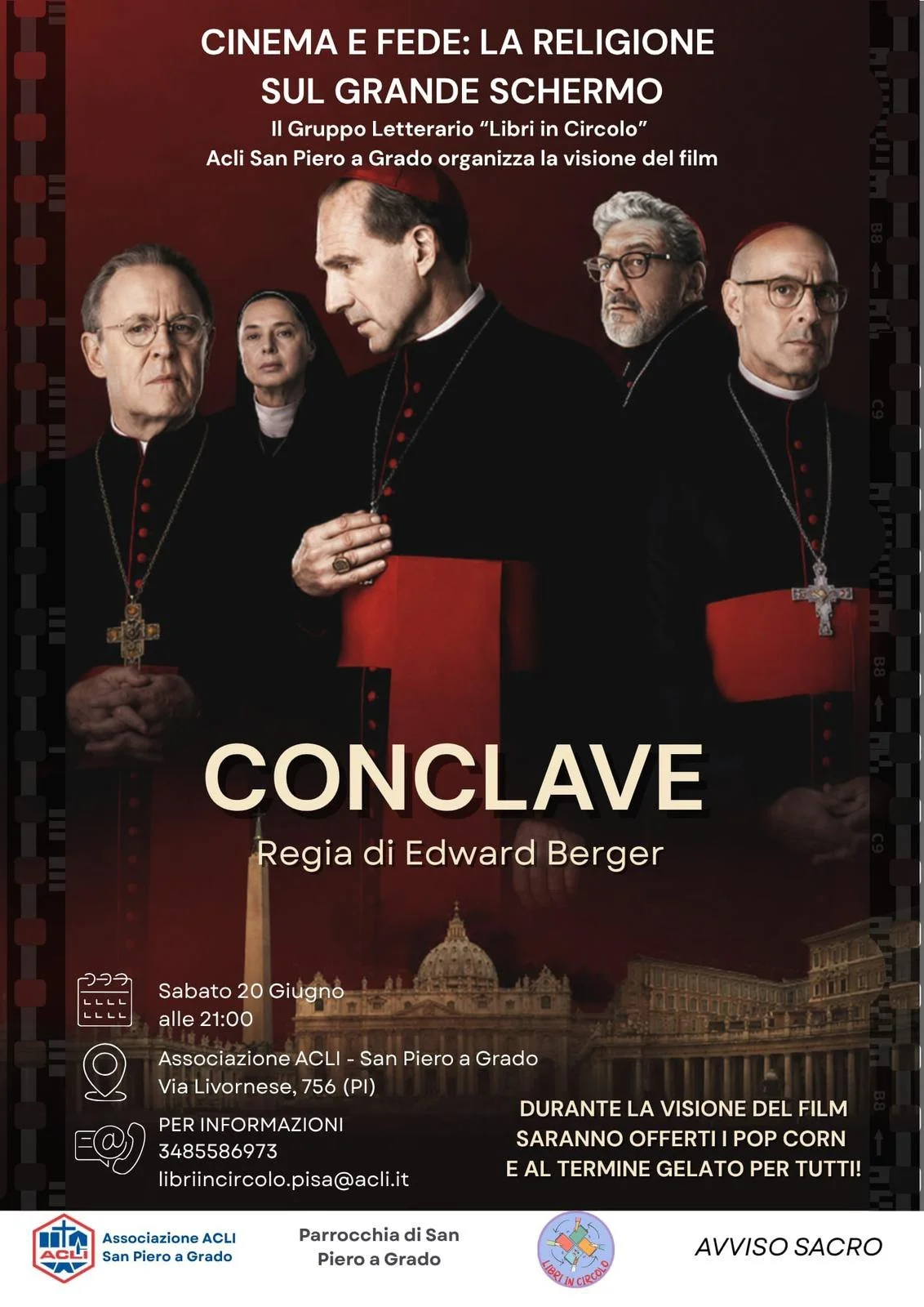 Locandina: Una sera di cinema che fa domande: guardiamo insieme “Conclave”