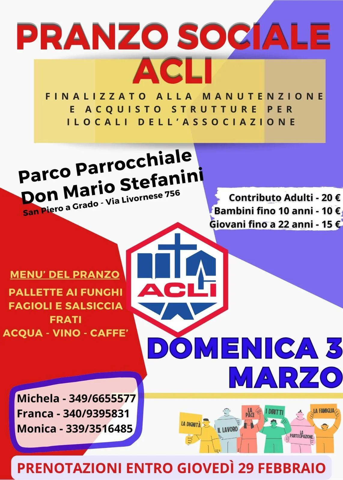 Locandina: Pranzo sociale ACLI
