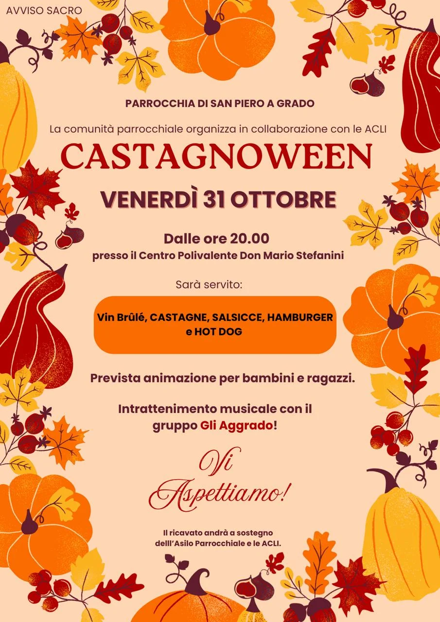 Locandina: Castagnoween: una serata di festa per tutta la comunità!