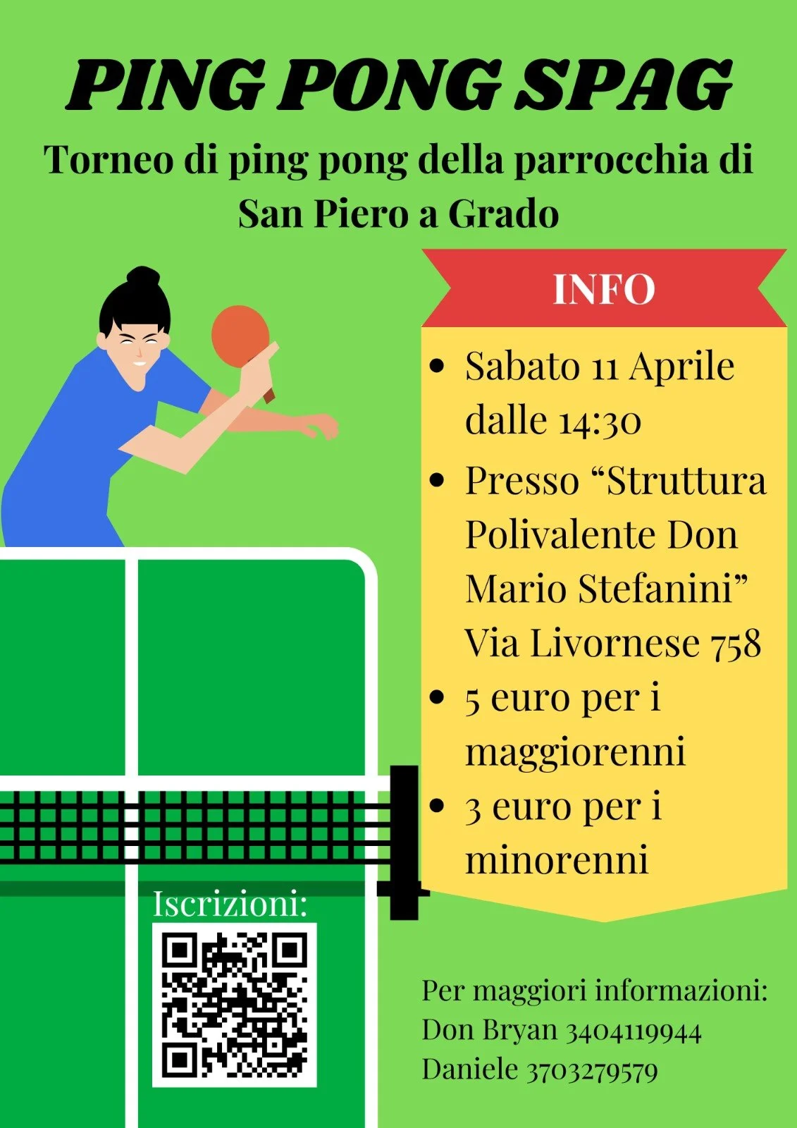 Locandina: Una racchetta, un sorriso: il torneo di ping pong che fa comunità a San Piero a Grado